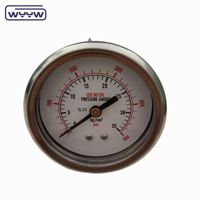 2.5&quot; Manometer Tekanan Masuk Belakang Gliserin Tekanan Tinggi