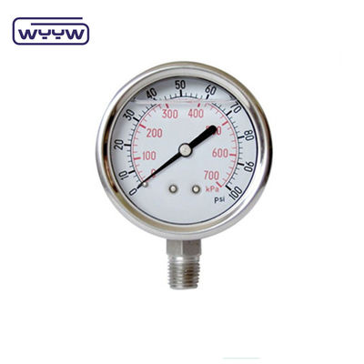 2.5&quot; harga alat pengukur tekanan industri yang diisi minyak