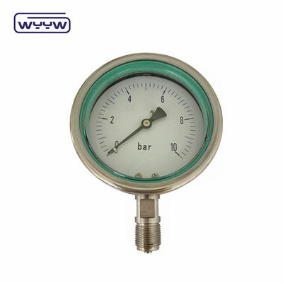 Semua stainless steel Pressure Gauge Manometer yang diisi cairan