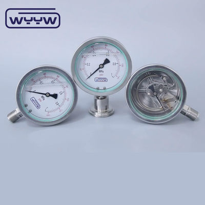 Semua stainless steel Pressure Gauge Manometer yang diisi cairan