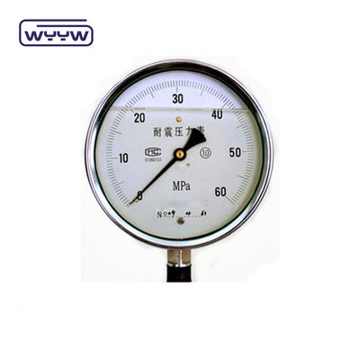 60mm SS304 Industrial Liquid Filled U Tube Pressure Gauge Bourdon Tube Manometer