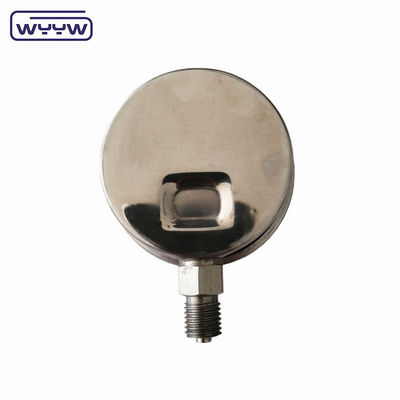 1/4 PT Penuh Cairan Manometer Hitam Dicat Aluminium Pointer Jendela Akrilik