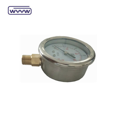 0-100 Mpa Manometer Tekanan Udara Gauge Bagian Bawah Port Koneksi Tipe Casing Kuningan