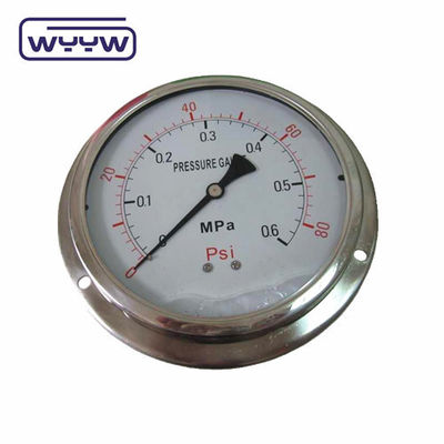 Precision Brass Bourdon Tube Gas Pressure Manometer Gauge Alat Pengukuran Jangkauan Disesuaikan