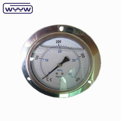 Precision Brass Bourdon Tube Gas Pressure Manometer Gauge Alat Pengukuran Jangkauan Disesuaikan