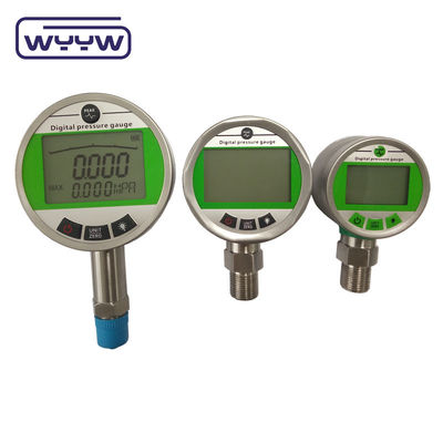 100mm Digital Pressure Gauge 12 Bulan Bekerja Suhu 20- 140 ° F -6,67 hingga 60 ° C Pengukuran akurat