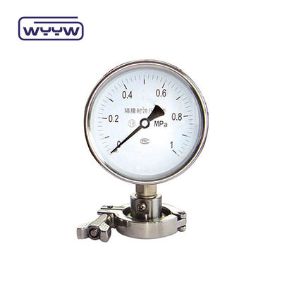100mm NPT Thread Standard Diaphragm Pressure Gauge dengan Direct Bottom Mounting Type