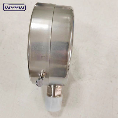 4 Inch Vacuum Pressure Gauge Dengan Kuningan Atau Baja Rinsing Bagian Dibasahi Dial Ukuran 2,5 Inch Minyak Sesuai Kebutuhan