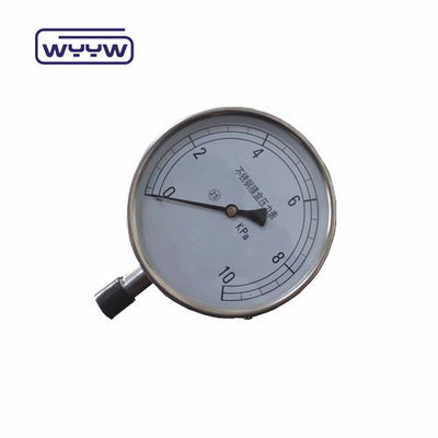 150mm Kapsul Pressure Meter Bahan Case Baja Hitam tahan lama untuk lingkungan tekanan tinggi