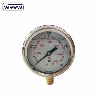 Fosfor Bronze Bourdon Tube Material Pressure Gauge Manometer untuk aplikasi tekanan tinggi hingga 0-1000bar