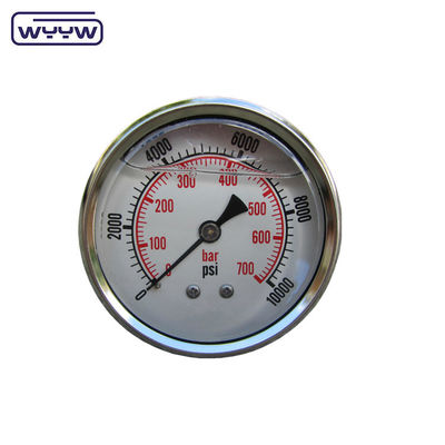 Bar Pressure Range Pressure Gauge Manometer dengan koneksi Kuningan Bagian Bawah Back Mount