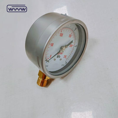 Minyak yang tersedia Pengisian Fosfor Perunggu Bourdon Tube Material Pressure Gauge Manometer untuk pengukuran presisi tinggi