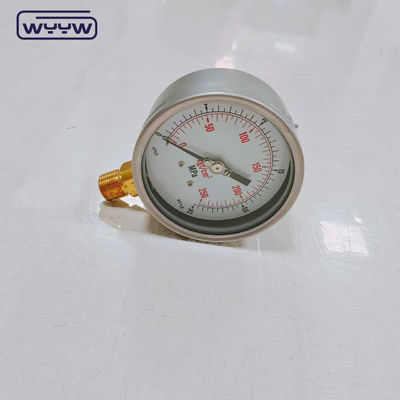Minyak yang tersedia Pengisian Fosfor Perunggu Bourdon Tube Material Pressure Gauge Manometer untuk pengukuran presisi tinggi