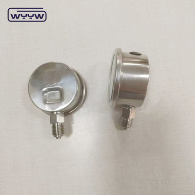 Stainless Steel Bourton Tube Liquid Gauge 1/4&quot; 1/2''BSP/PT/NPT/G/M Thread ±1.6% dari skala penuh