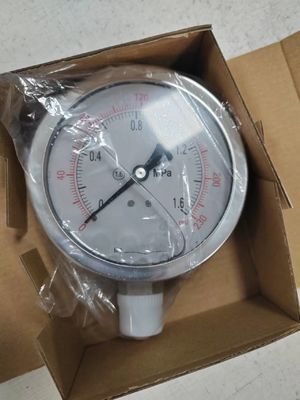 Keakuratan Tinggi Cairan Diisi Vacuum Gauge Stainless Steel Bourton Tabung ± 1,6% dari skala penuh