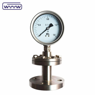 100mm Diafragma Seal Pressure Gauge Koneksi Bagian bawah Jenis pemasangan Langsung Bagian bawah atau belakang