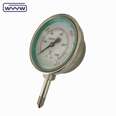 Pengukur Tekanan Penuh Cairan Industri 63mm 100mm 150mm Opsi