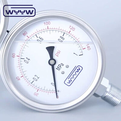 2 Inch Dial Ukuran Tekanan Tinggi Meter dengan 304 Case stainless steel - Industrial Pressure Gauge Manometer