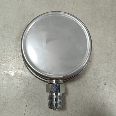 Pengukur Tekanan Hidraulik Berisi Cairan 4 inci 100mm dengan Rentang 0-2.5MPa/0-25kgf/cm² dan Desain Tahan Guncangan