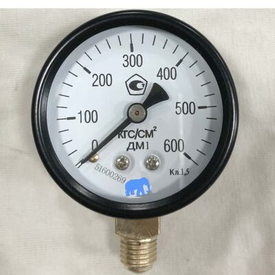2.5 Inch 60MPa (600 Bar) Helical Bourdon Gauge untuk Aplikasi Industri Tekanan Tinggi