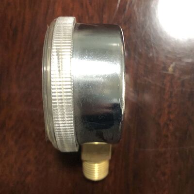 Oxygen Pressure Gauge 2 inci dengan kisaran 0-4000 PSI Oxygen-Safe Certified untuk aplikasi gas alam dan LPG