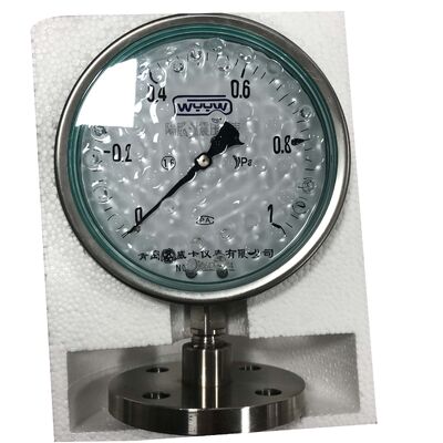 6 inci 150mm Saniter Pressure Gauge dengan Flange. 0-1MPa Range.