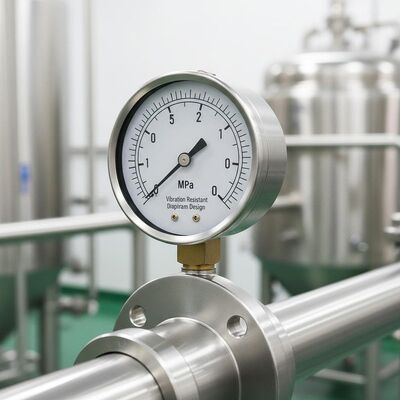 6 inci 150mm Saniter Pressure Gauge dengan Flange. 0-1MPa Range.