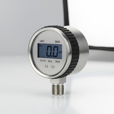 65mm Stainless Steel Digital Pressure Gauge dengan 0,4% Keakuratan untuk Aplikasi Industri