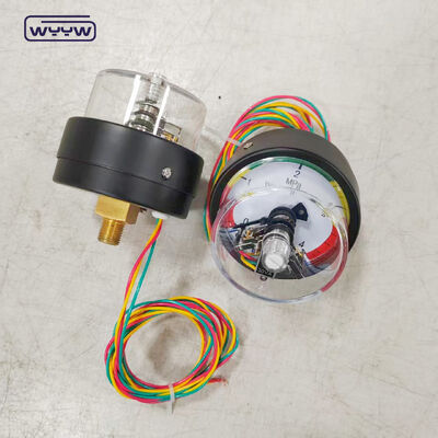 Pengukur Tekanan Kontak Listrik 63mm dengan Koneksi Belakang dan Rentang 4MPa untuk Aplikasi Industri