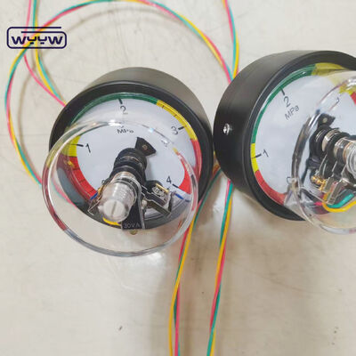 Pengukur Tekanan Kontak Listrik 63mm dengan Koneksi Belakang dan Rentang 4MPa untuk Aplikasi Industri