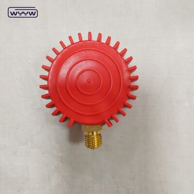 50mm Casing Warna Merah Gas Pressure Gauge W0.6MPa Range Manometer Dengan Tutup Karet