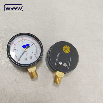 Koneksi Radial Meteran Tekanan Gas Pengukur Tekanan Batang 60mm