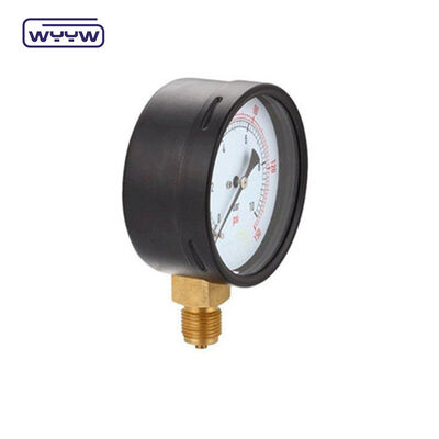 Koneksi Radial Meteran Tekanan Gas Pengukur Tekanan Batang 60mm
