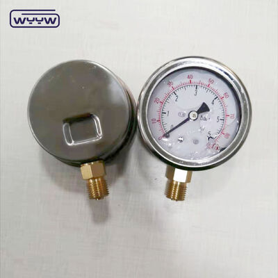 63mm Oil Filled Mud Pump Pressure Gauge dengan Case stainless steel dan rentang tekanan yang dapat disesuaikan
