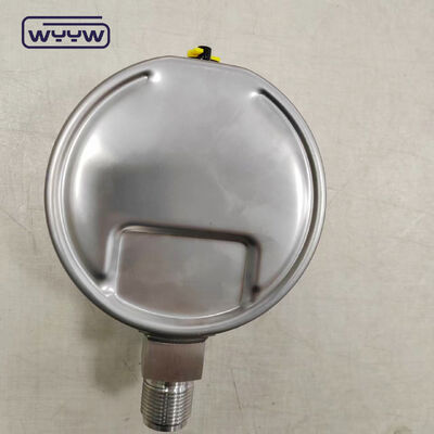 Stainless Steel Shock Resistant Pressure Gauge dengan rentang yang dapat disesuaikan dan sambungan bawah bayonet