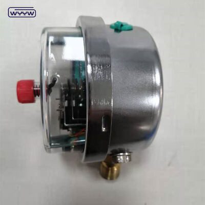 Pengukur tekanan elektronik dengan bantuan magnet dengan ukuran 100 mm dan isi silikon untuk pengukuran yang akurat