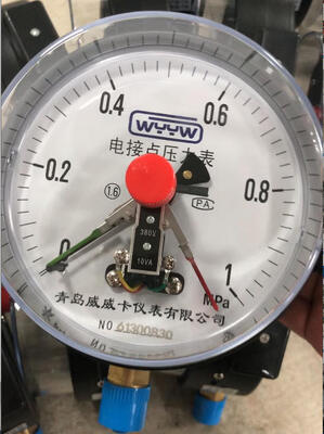 6" 150mm 0-1MPa Electric Contact Pressure Gauge | 150mm Pressure Gauge, Boiler Manometer, Black Explosion Proof Electric Contact Pressure Gauge