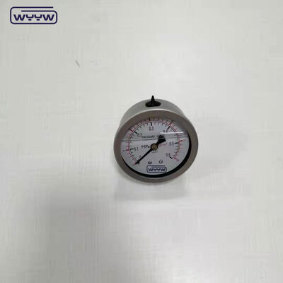 63mm Manometer Gliserin Horizontal Pengukur Tekanan Koneksi Belakang