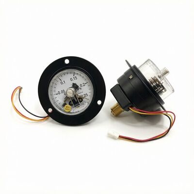 Pengukur Tekanan Listrik Kontak Flensa Aksial 60mm -0.05~0.25 MPa Tipe Kering 10VA